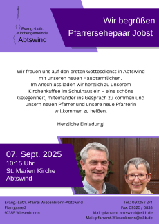 Begrüßungsgottesdienst Jobst Abtswind
