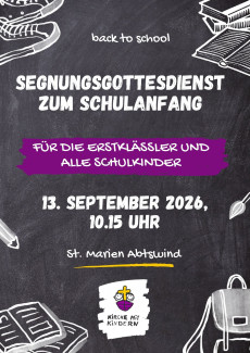 Segnungsgottesdienst zum Schulanfang